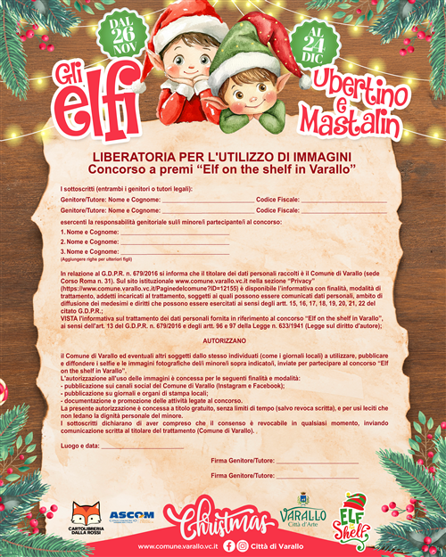 Concorso a premi "Elf on the shelf in Varallo"