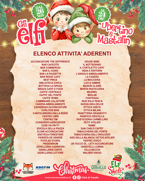 Concorso a premi "Elf on the shelf in Varallo"