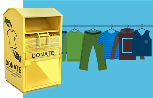 Rimozione dei cassonetti per la raccolta degli indumenti usati